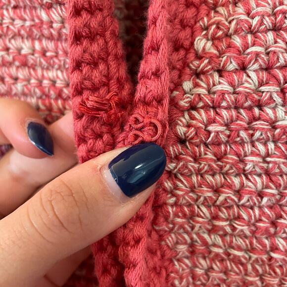 Boden Pink/Coral Knit Cardigan Jacket Women’s 8 Tweed Style Cotton Preppy Chic - Picture 7 of 11